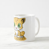 Adorable Cat Design Keramik Tasse (VorderseiteRechts)