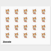 Adorable Cat Doing Yoga Sticker - Niedlich Feline  (Blatt)