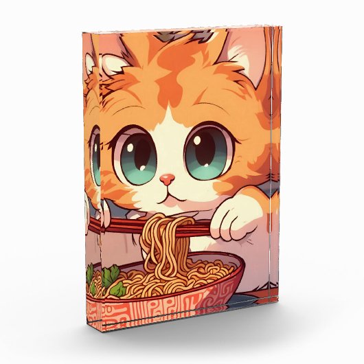 Adorable Cat Eating Ramen Fotoblock (Links)