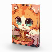 Adorable Cat Eating Ramen Fotoblock (Rechts)