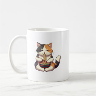 Adorable Cat Enjoying Ramen Kaffeetasse