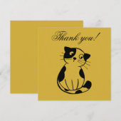 Adorable Cat Fish Design Custom Dankeskarte (Vorne/Hinten)