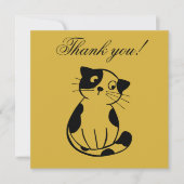 Adorable Cat Fish Design Custom Dankeskarte (Vorderseite)