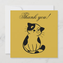 Adorable Cat Fish Design Custom Dankeskarte