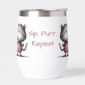 Adorable Cat Funny Wine Tumbler (Links)