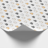 Adorable Cat Gift Wrap for All Occasions Geschenkpapier (Ecke)