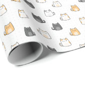 Adorable Cat Gift Wrap for All Occasions Geschenkpapier (Rolleneckpunkt)