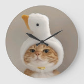 Adorable Cat Große Wanduhr (Vorderseite)