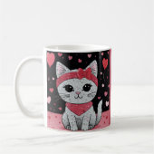 Adorable Cat in Disguise - Purfekt Valentingenuss Kaffeetasse (Links)