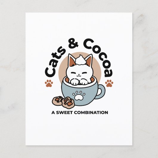 Adorable Cat in Tasse Holiday Design - Katze & Kak (Rückseite)