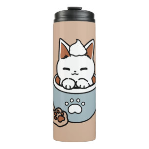Adorable Cat in Tasse Holiday Design - Katze & Kak