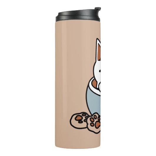 Adorable Cat in Tasse Holiday Design - Katze & Kak (Nach links gedreht)