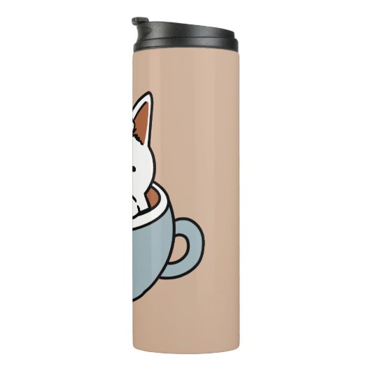 Adorable Cat in Tasse Holiday Design - Katze & Kak (Nach rechts gedreht)