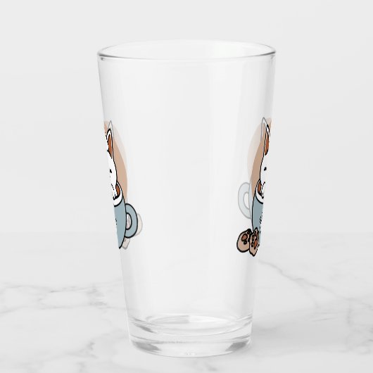 Adorable Cat in Tasse Holiday Design - Katze & Kak (Rechts)