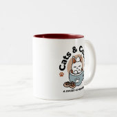 Adorable Cat in Tasse Holiday Design - Katze & Kak (VorderseiteRechts)