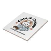 Adorable Cat in Tasse Holiday Design - Katze & Kak Fliese (Seite)
