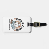 Adorable Cat in Tasse Holiday Design - Katze & Kak Gepäckanhänger (Vorderseite horizontal)