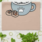 Adorable Cat in Tasse Holiday Design - Katze & Kak Geschirrtuch (Gefaltet)