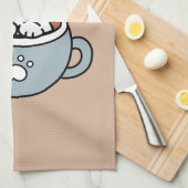 Adorable Cat in Tasse Holiday Design - Katze & Kak Geschirrtuch (Viertel Falte)