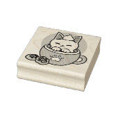Adorable Cat in Tasse Holiday Design - Katze & Kak Gummistempel (Stempel)