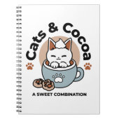 Adorable Cat in Tasse Holiday Design - Katze & Kak Notizblock (Vorderseite)