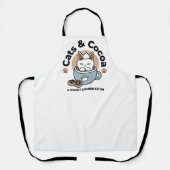 Adorable Cat in Tasse Holiday Design - Katze & Kak Schürze (Vorderseite)