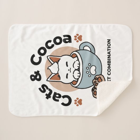 Adorable Cat in Tasse Holiday Design - Katze & Kak Sherpadecke (Vorderseite (Horizontal))