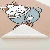 Adorable Cat in Tasse Holiday Design - Katze & Kak Sherpadecke (3/4)