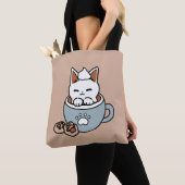 Adorable Cat in Tasse Holiday Design - Katze & Kak Tasche (Von Nahem)