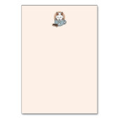 Adorable Cat in Tasse Holiday Design - Katze & Kak Tischnummer (Rückseite)