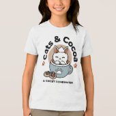 Adorable Cat in Tasse Holiday Design - Katze & Kak Tri-Blend Shirt (Vorderseite)