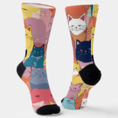 Adorable Cat-Inspiriert Sock Collection für Frauen Socken (Gewinkelt)