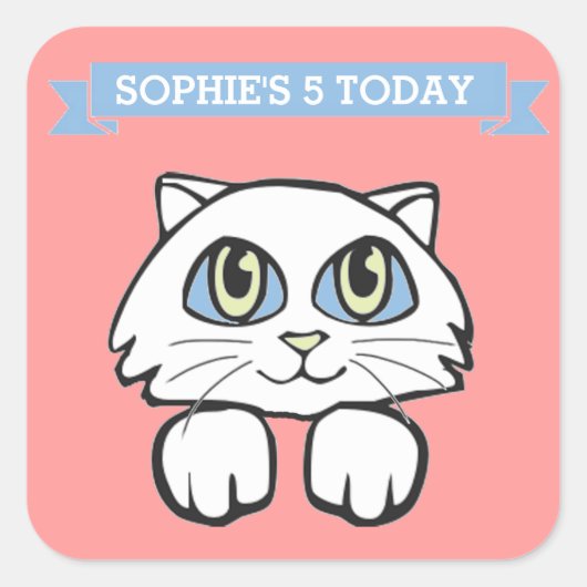 ADORABLE CAT KIDS SQUARE STICKERS (Vorderseite)