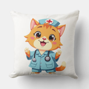 Adorable Cat Nurve für Tierliebhaber Kissen