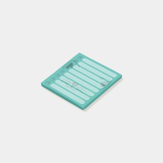 Adorable Cat Personalisiert Post-it-Notizen Post-it Klebezettel (angewinkelt)