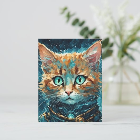 Adorable Cat Postkarte (Stehend Vorderseite)