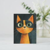 Adorable Cat Postkarte (Stehend Vorderseite)