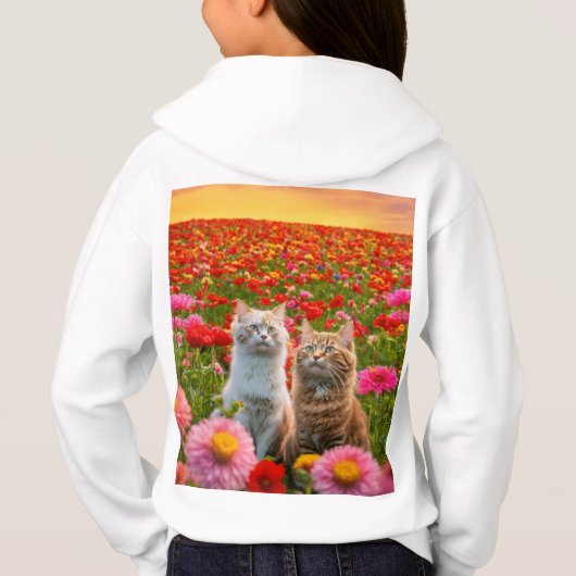 Adorable Cat Print T - Shirt für Kinder - Spaß & S (Rückseite)