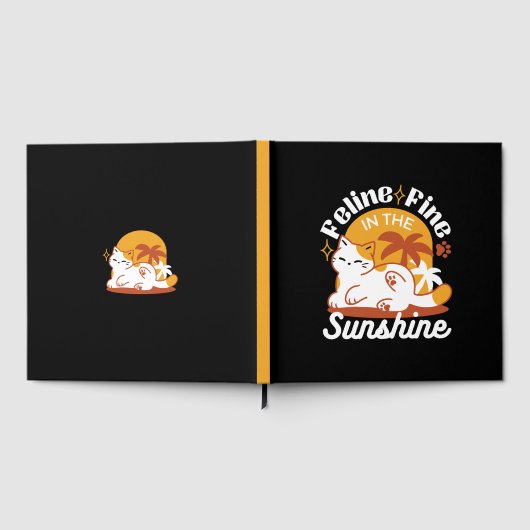 Adorable Cat Relaxen in der Sonne - Sommergäste Gästebuch (Voll)