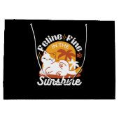 Adorable Cat Relaxen in der Sonne - Sommergäste Große Geschenktüte (Rückseite)