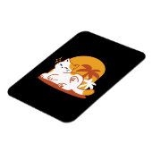 Adorable Cat Relaxen in der Sonne - Sommergäste Magnet (Linke Seite)