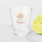 Adorable Cat Relaxen in der Sonne - Sommergäste Schnapsglas (Rückseite)