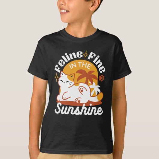 Adorable Cat Relaxen in der Sonne - Sommergäste T-Shirt (Vorderseite)
