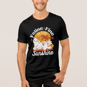 Adorable Cat Relaxen in der Sonne - Sommergäste Tri-Blend Shirt