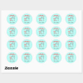 Adorable Cat&Rose Runder Aufkleber (Blatt)
