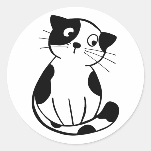 Adorable Cat Theme Sticker Crafted for Personal Fl (Vorderseite)