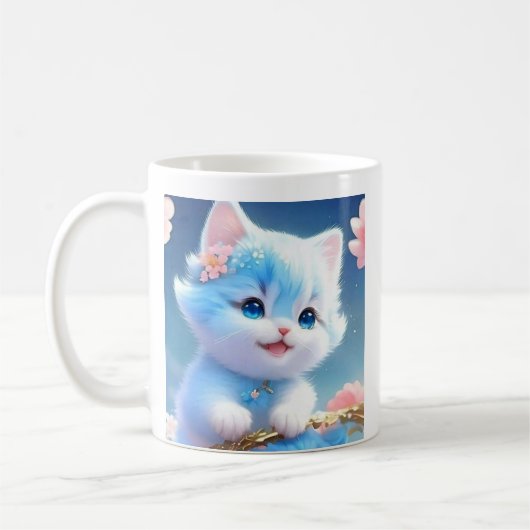 Adorable Cat-Themed Keramik Tasse - Ideal für Katz (Links)