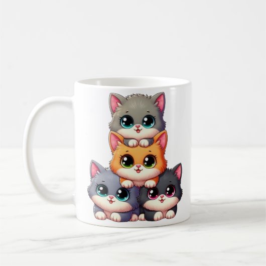 Adorable Cat Tower Kaffeetasse (Links)