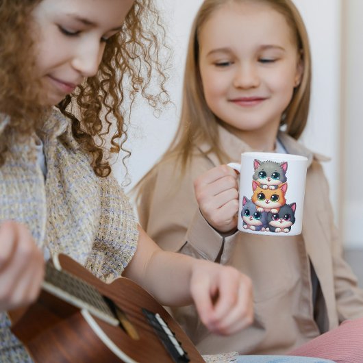 Adorable Cat Tower Kaffeetasse