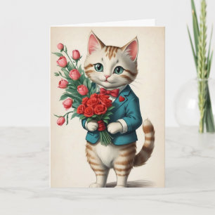 Adorable Cat Valentine Karte